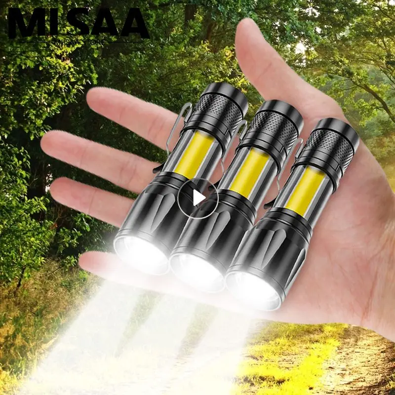 Mini Flashlight Portable Adjustable USB Rechargeable LED Flashlight High Power Focus Lantern Lamp Waterproof Night Light