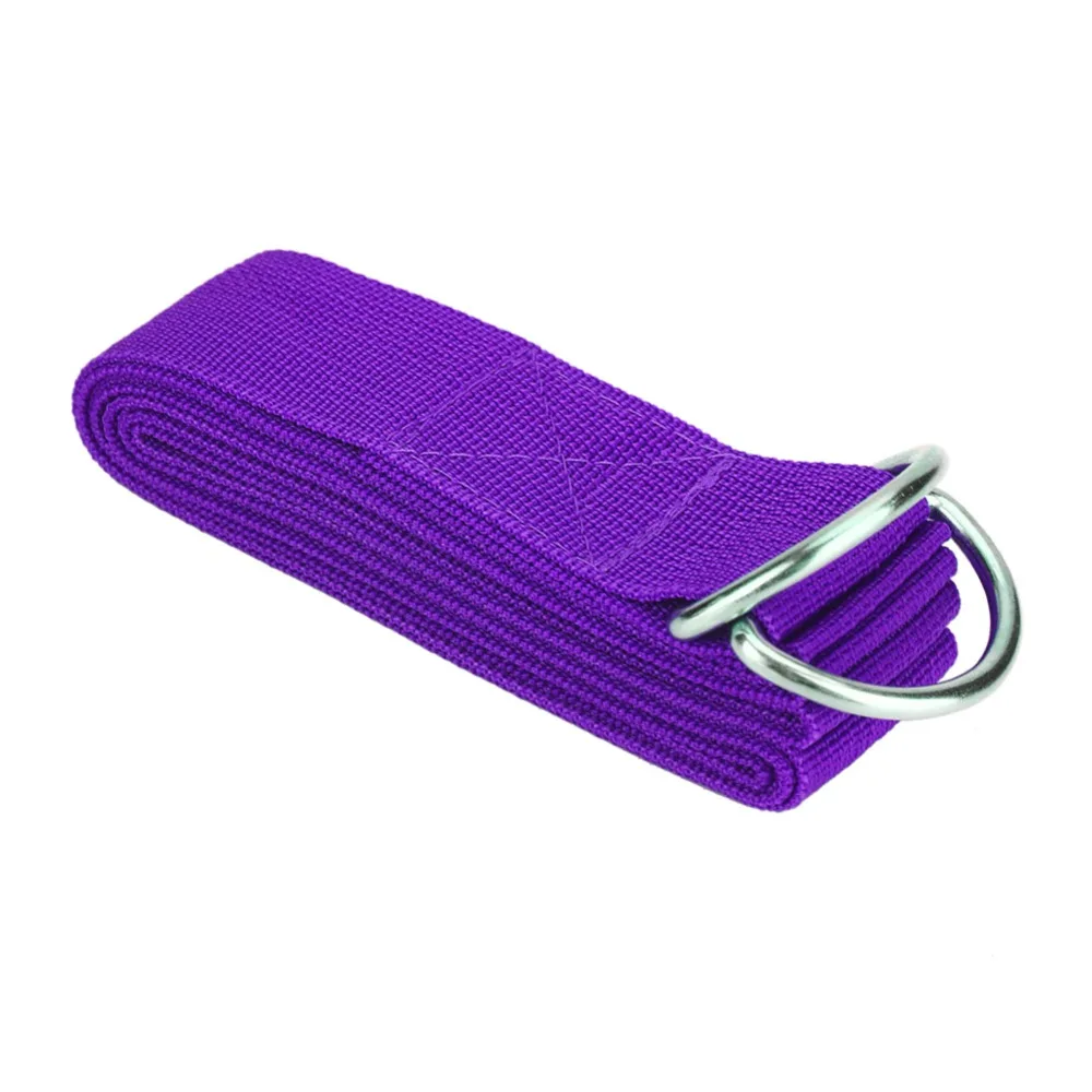 Durable 183*3.8cm Adjustable Stretch Strap with Metal D Ring Buckle Yoga Strap Athletic Stretch Band Sports Stretching