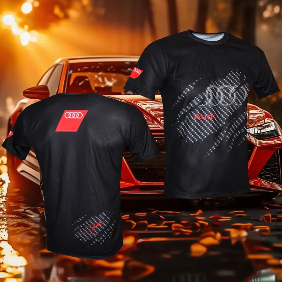

Футболка Audi Authorization Quattro Motorsport, мужская и женская одежда, дышащие, быстросохнущие, легкие, удобные, уличные повседневные топы