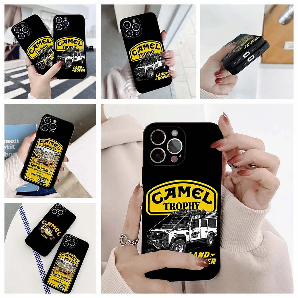 For IPhone 15 Camel Trophy Land Rover Phone Case for IPhone 12 13 14 Pro XR XS MAX 14 Plus SE 13 Pro Iphone Black Covers