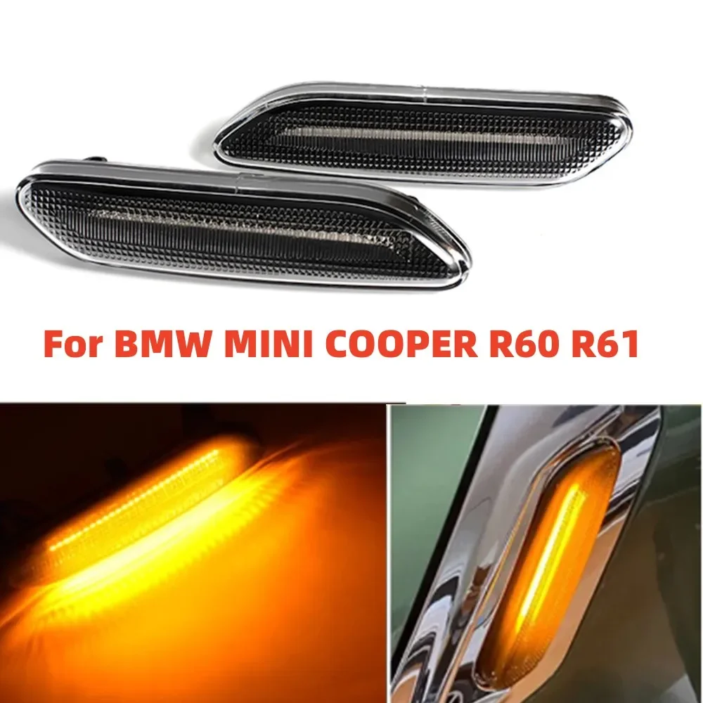 

Светодиодный динамический указатель поворота, мигалка с проточной водой для Mini Cooper R60 Countryman R61, боковой габаритный индикатор Paceman