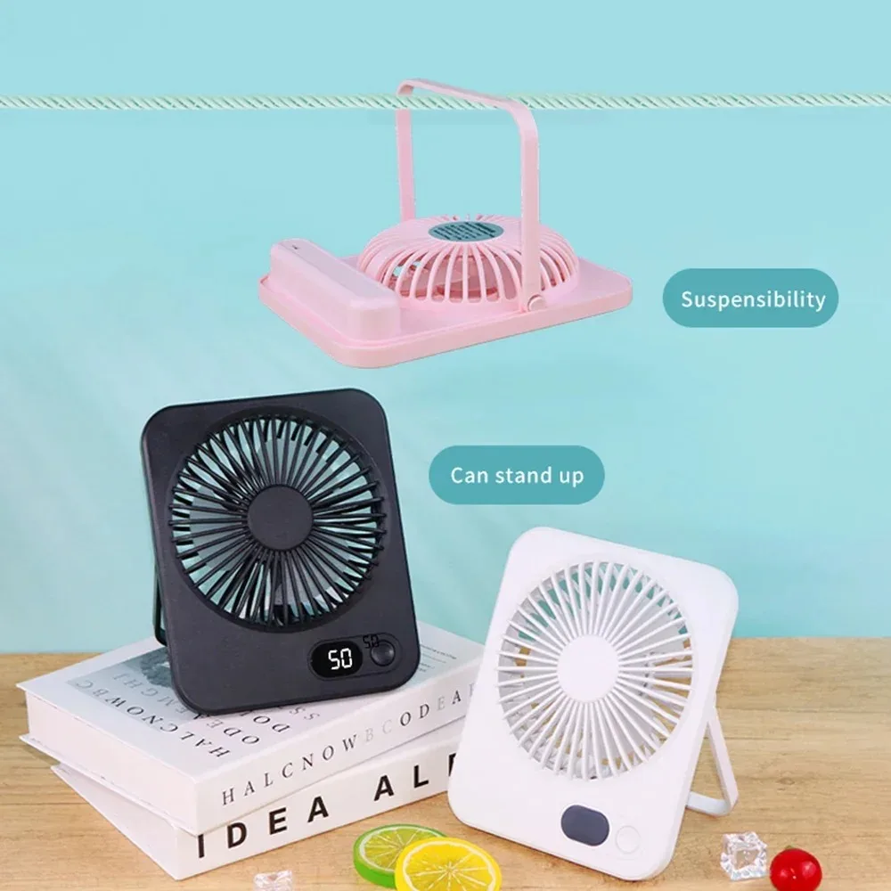 2025 nouveau petit ventilateur pratique charge longue durée ventilateur de bureau ultra-mince grand vent super silencieux pliant ventilateur de table portable