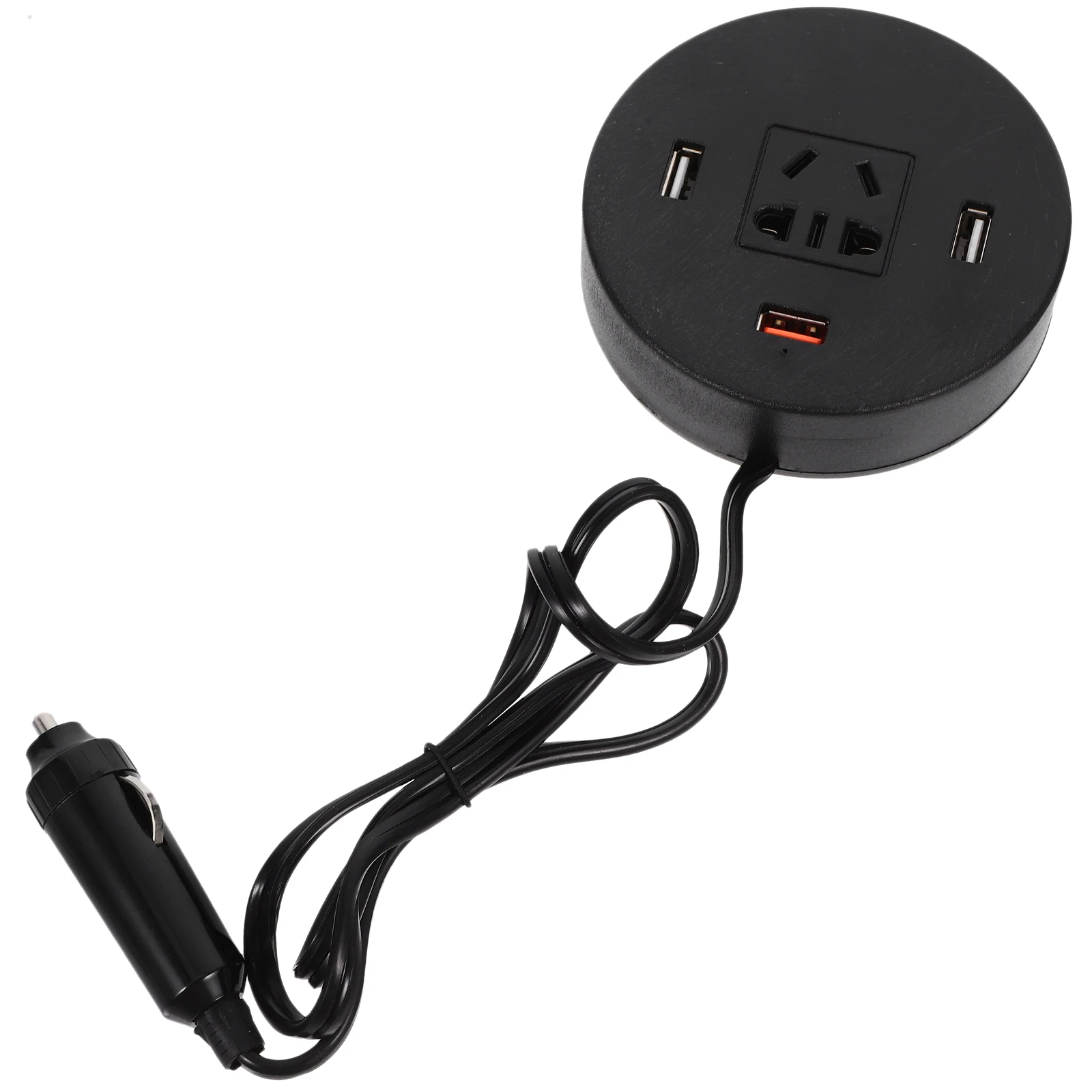 

Power 12V 24V Black Round Car Adapter For Plug Outlet for Camping Laptop Tablet Charging Car Adapter USB Vehicle Accessories