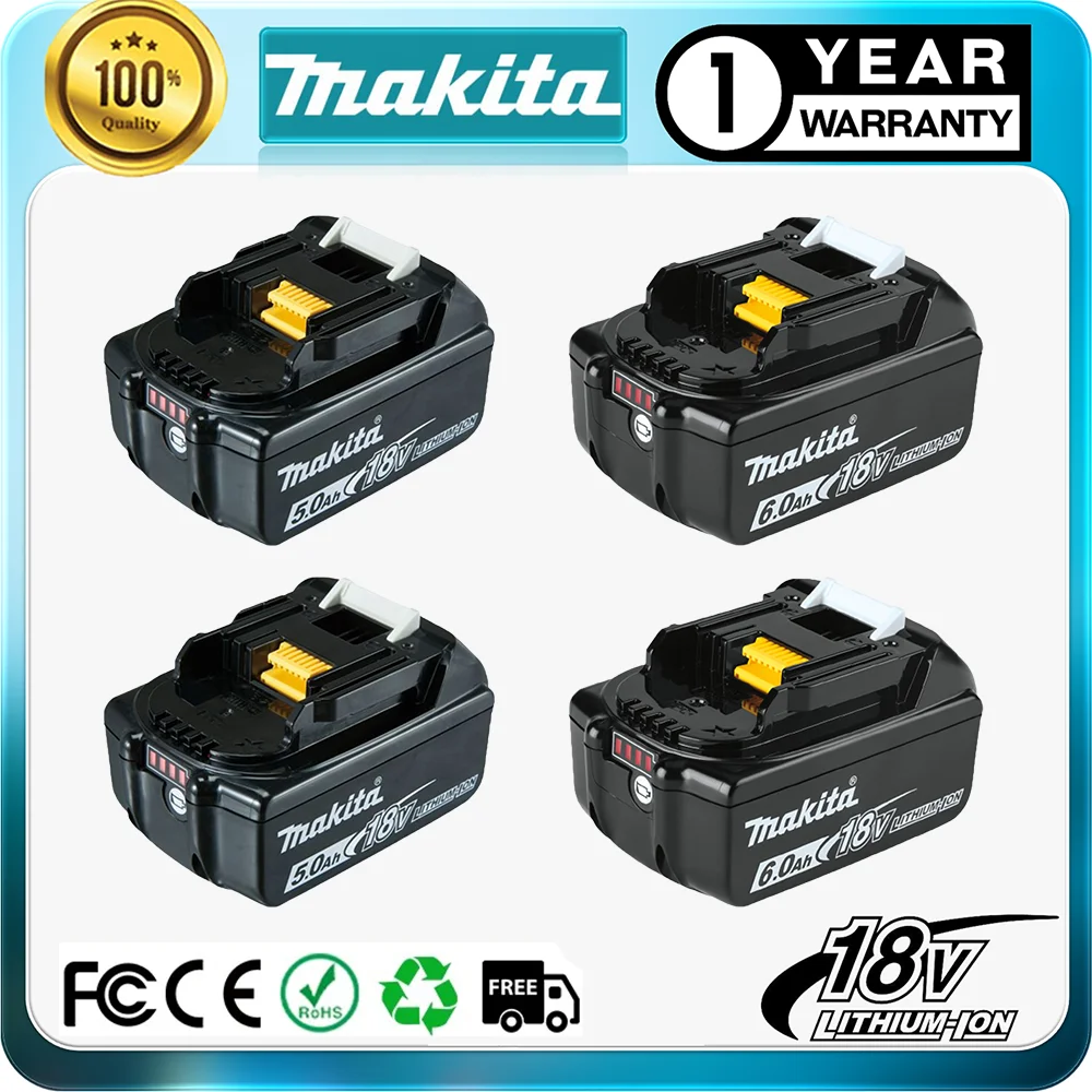 

100% Оригинальный аккумулятор Makita 18 в bl1850b BL1850 bl1860 bl 1860 bl1830 bl1815 bl1840 LXT400 6.0Ah для инструментов makita, сверло