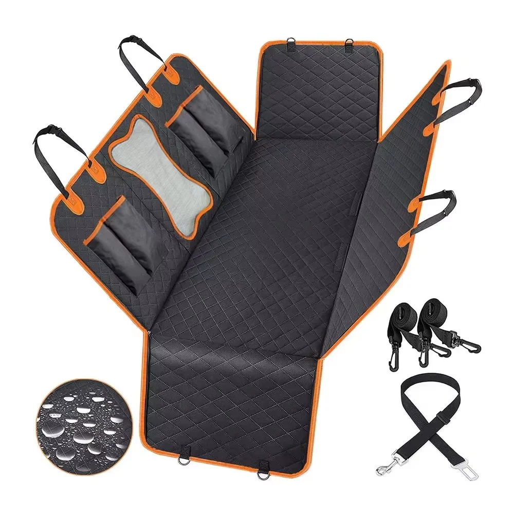 Universal Waterproof pet car seat cover，dog car seat cover for back seat with Mesh Window Double-layer thickening Anti-dirty