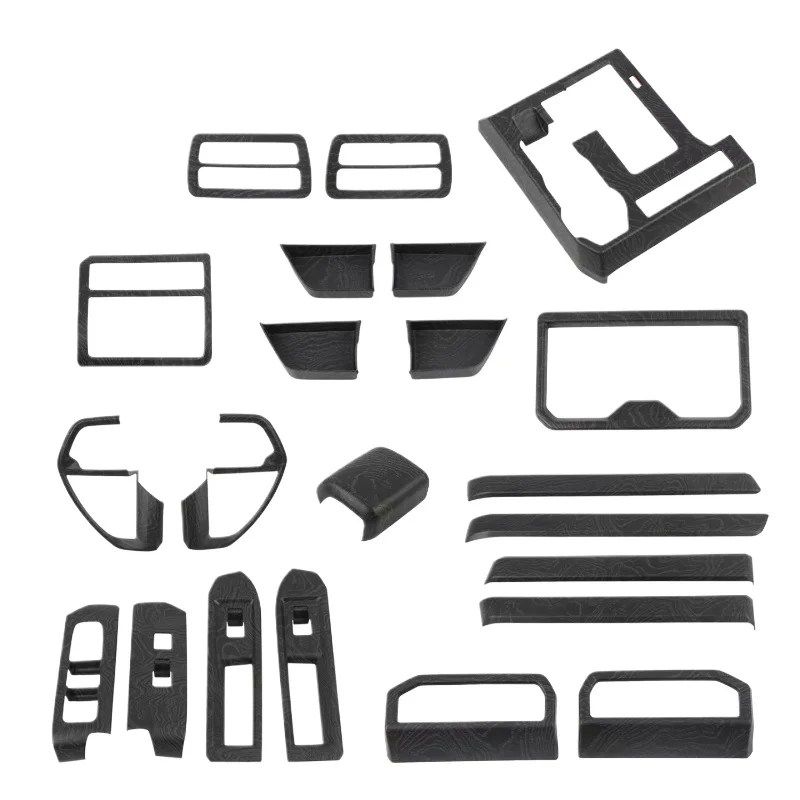 

Аксессуары для интерьера автомобиля LHD для Tacoma 2024-2025: накладка на центральную консоль, отделка из АБС-пластика, черный древесный узор, 1 комплект