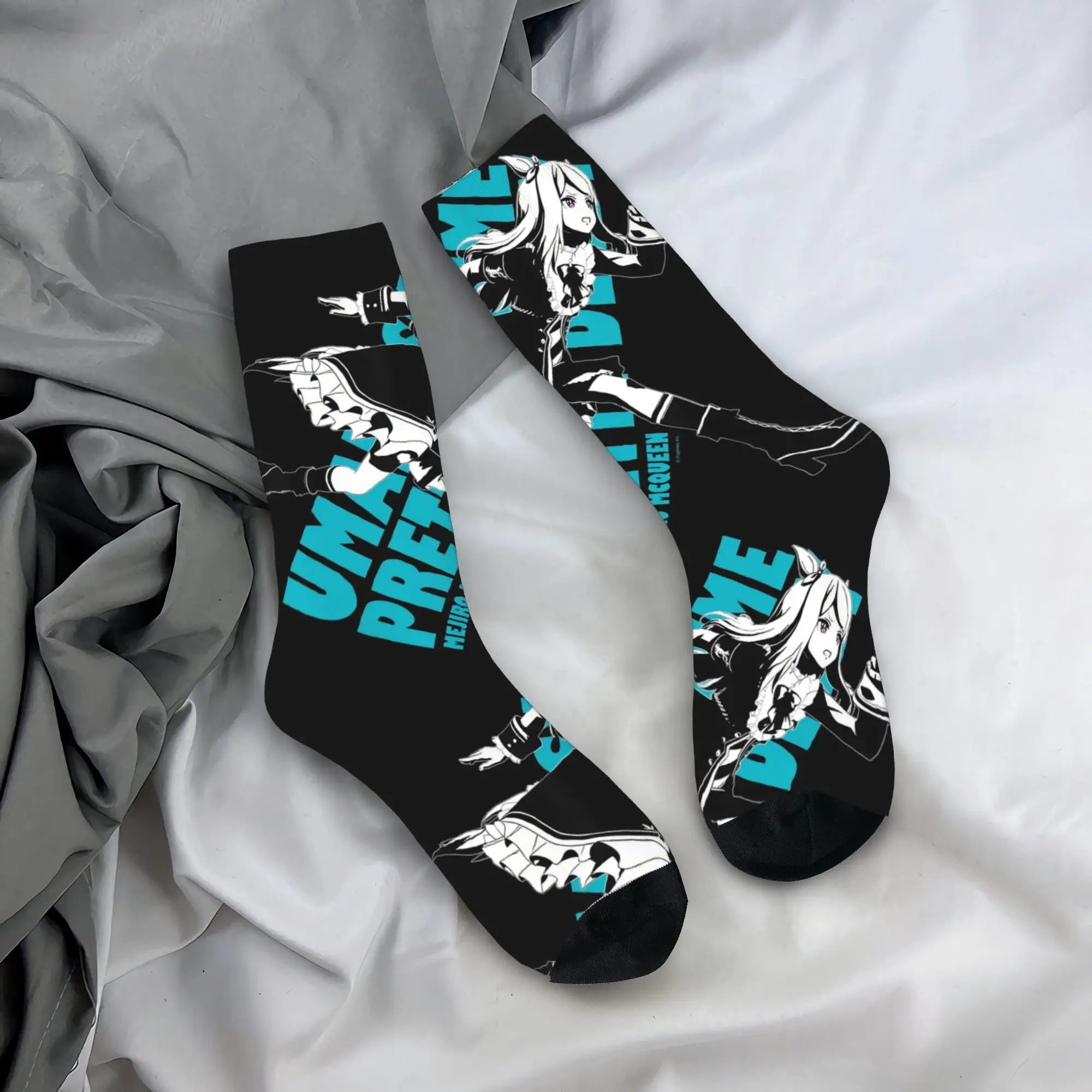 جوارب هيب هوب Umamusume Pretty Derby Anime لكرة السلة من البوليستر لامتصاص العرق للجنسين