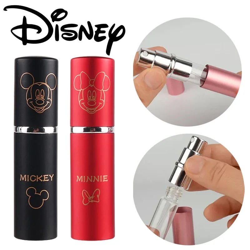 10 مللي ديزني ميكي ميني ماوس زجاجة عطر بخاخ معدني صغير إعادة الملء زجاجة عطر من الألومنيوم السفر حجم عطر فارغة