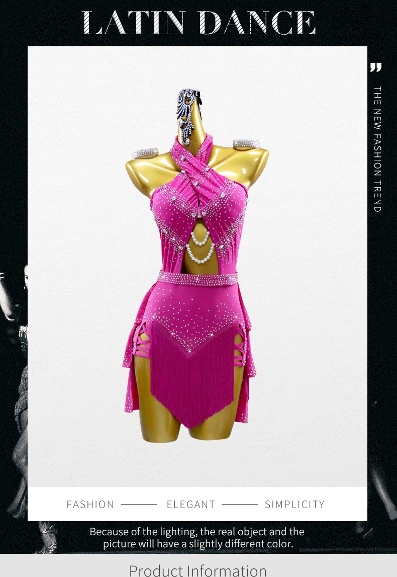 Damen-Kostüm für Festival, Tanz und Sport, Fransenrock, Lateinanzug, Damenkleid 2025, Mädchen Sexy Tanz- und Partykleidung – Detail 2