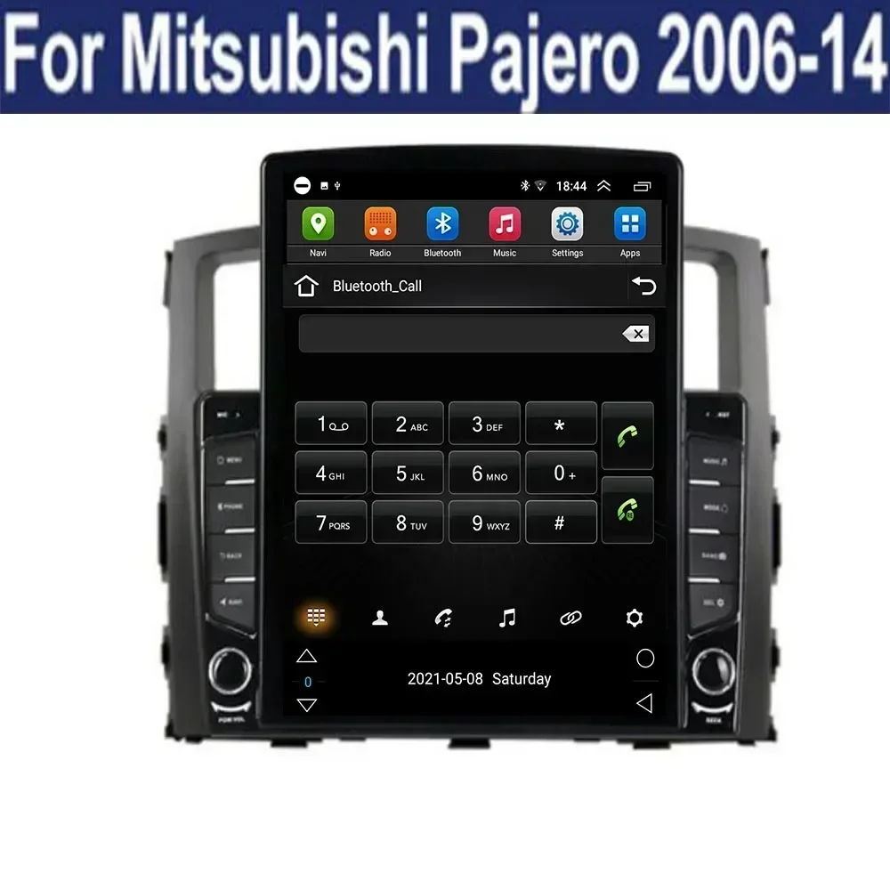 9.7 "Android 13 Voor Mitsubishi Pajero 93/V97 2007 2008-2019 Tesla Type Autoradio Multimedia Video speler Navigatie GPS RDS