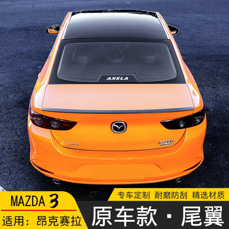Auto Spoiler Accessories For Mazda 3 Sedan/2019-2022 CAR Trunk Small Tail Wing Decorative Automobile Styling Body Kit