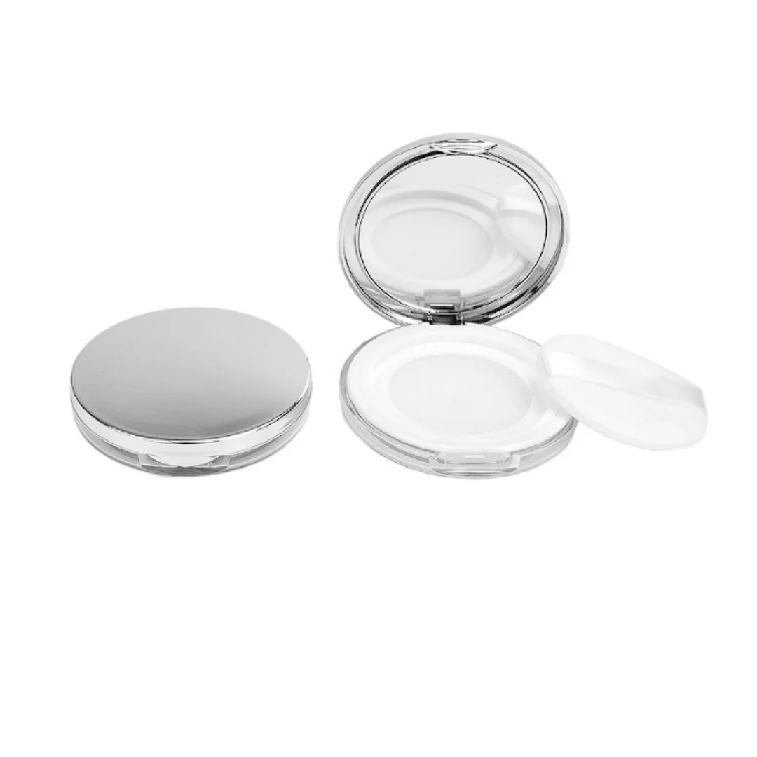 12 x 5g Ultra-thin Loose  powder packaging materials for setting powder/finishing Refillable Make up ABS container wtih puff