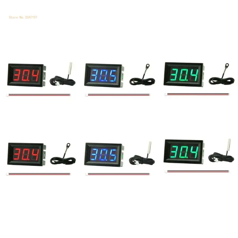 Digital Thermometer Single Display -50℃-120℃ 4-30V Temperature Meter Test Dropship