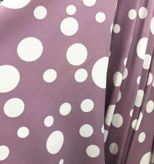 Fashion Big Dot Chiffon Fabric Not See Through Cloth Family Wear Dressing Shirt Trousers DIY Sewing Fabric