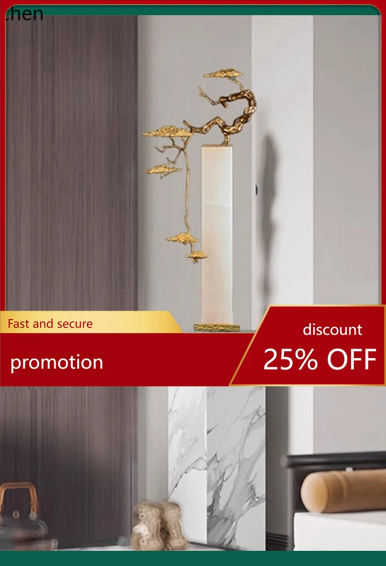 ZML Welcoming Pine Entrance Decoration Living Room Niche High-end Wealth-Attracting Housewarming New Home Opening Gift