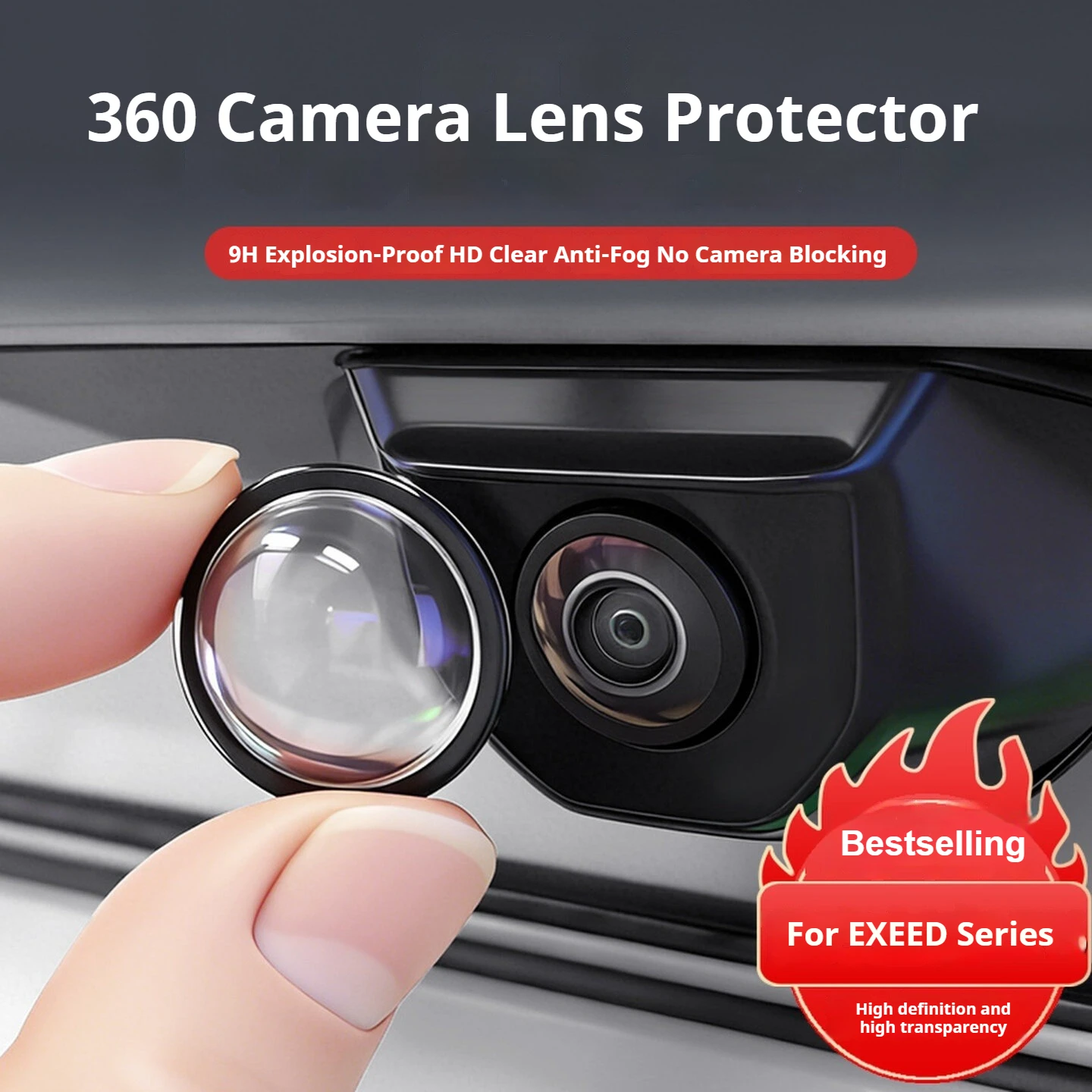 Protection de caméra 360° pour voitures Chery EXEED LX TXL TX MX RX EXLANTIX ET ES VX °   Couverture d'objectif de caméra panoramique anti-buée