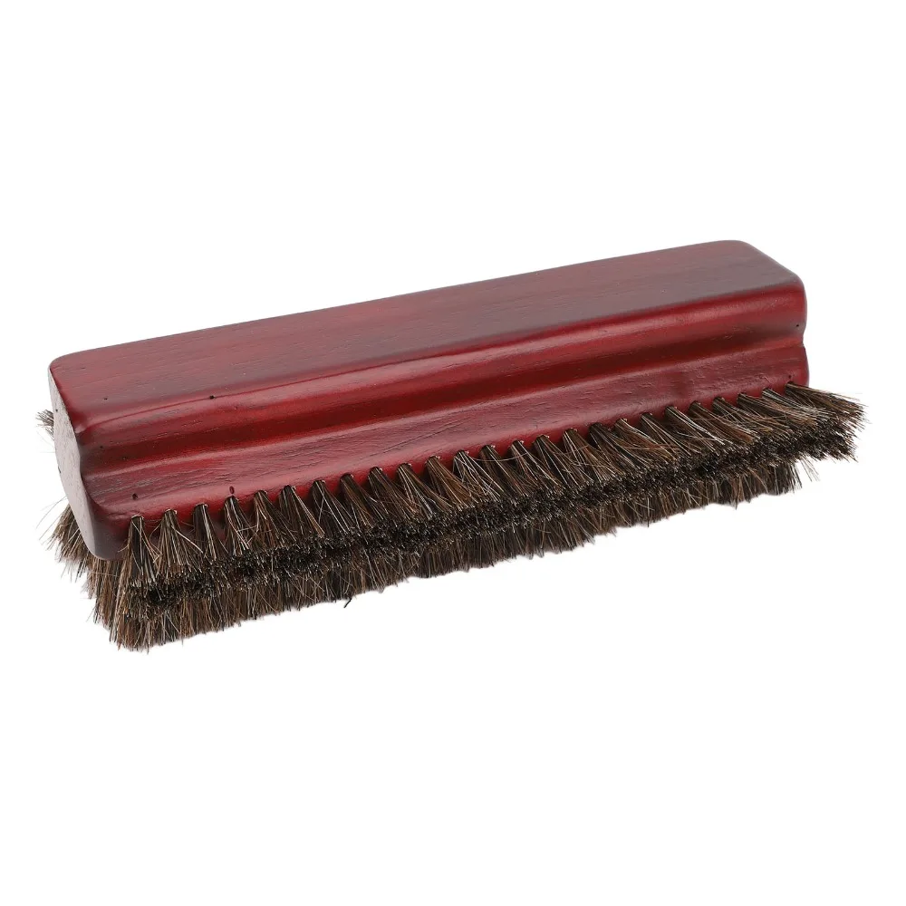 

Horse Hair Pool Table Brush Wooden Handle Horsehair Bristles Billiard Table Brush Burgundy 3 Sided Pool Table Cleaning Brush