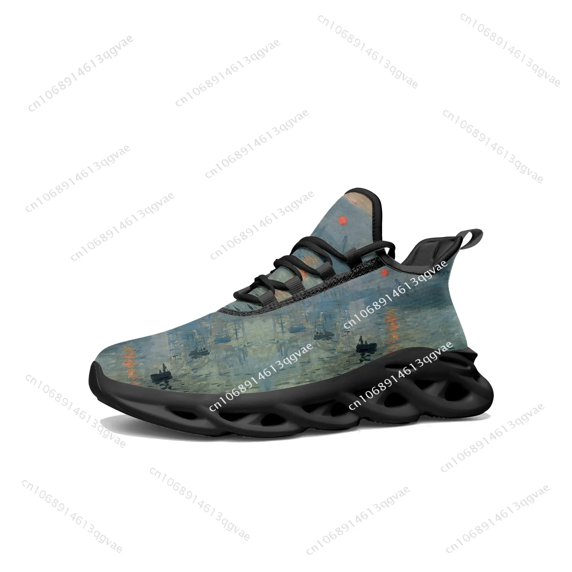 

Impression Sunrise Flats Sneakers Mens Womens Sports Running Shoes High Quality Sneaker Customization Shoe Lace Up Mesh Footwear