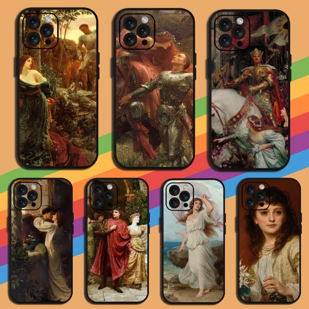 Art Sir F-Frank Dicksee  Phone Case For iPhone Mini 11 12 13 14 15 Pro XS Max X Plus SE XR Shell