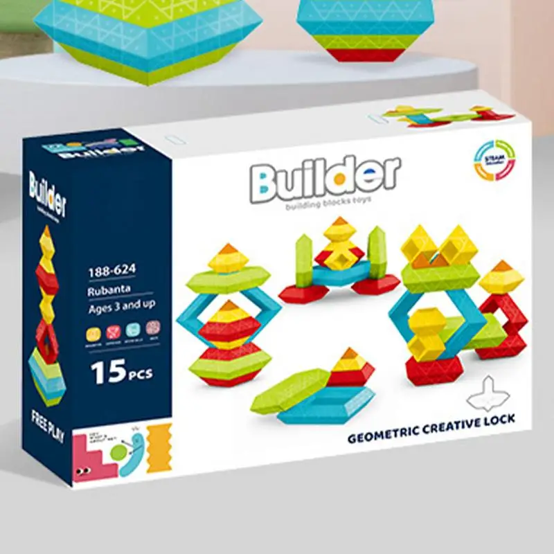 Stacking Pyramid Puzzle Pyramid Stacking Game Building Blocks For Children STEM Sensory Toys Preschool Educational Toy For