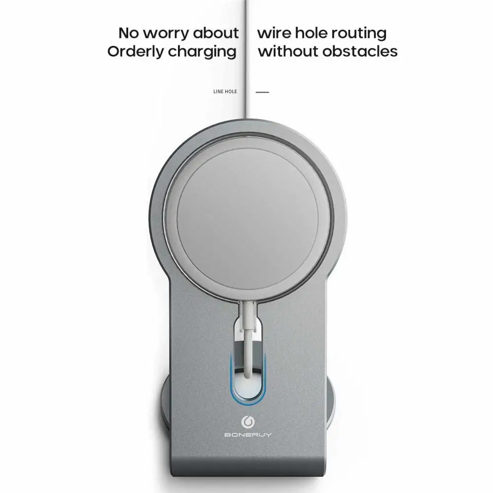 يدعم الشاحن اللاسلكي لـ 14 Pod ، حامل عالمي للشحن السريع ، حامل قوس سطح المكتب المغناطيسي