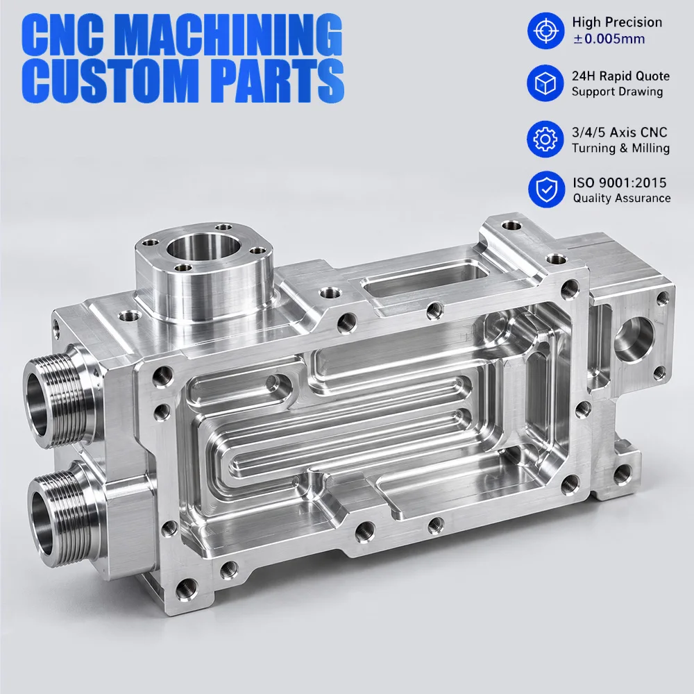 Custom CNC Aluminum Parts Brushed Finish Precision Milling Machining Metal Components OEM Manufacturing MOQ 1pc Factory Direct