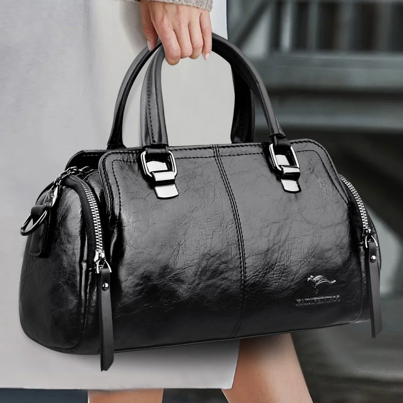 Luxury Designer Handbag Brand Shoulder Bag 3 Layers Large Capacity Casual Tote Bag High Quality Soft Leather Bags Female Handbag