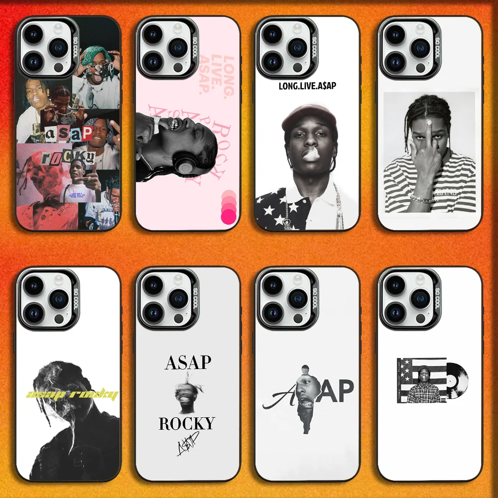 

A-ASAP Rocky Rapper Phone Case For iPhone 16,15,14,13,12,11,Mini,Pro,E,MAX Black Candy Matte Shockproof Cover