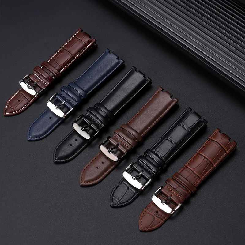 EFR 539D 539BK leather strap for Casio racing EFR-539D EFR-539BK special notch refit strap bamboo no grain watch band bracelet