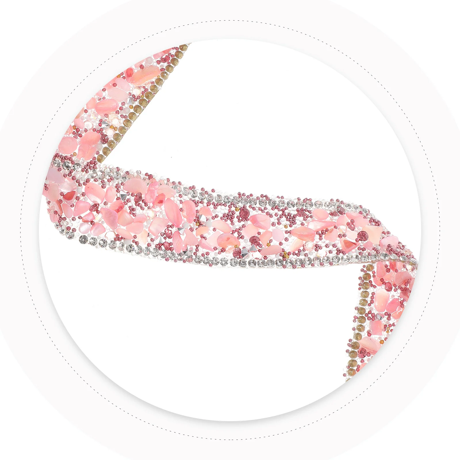 

1 Roll Decorative Rhinestone Ribbon Cuttable Heat Transfer Craft Trim For Diy Clothes Car Phone Gift Decoration Multi-Function