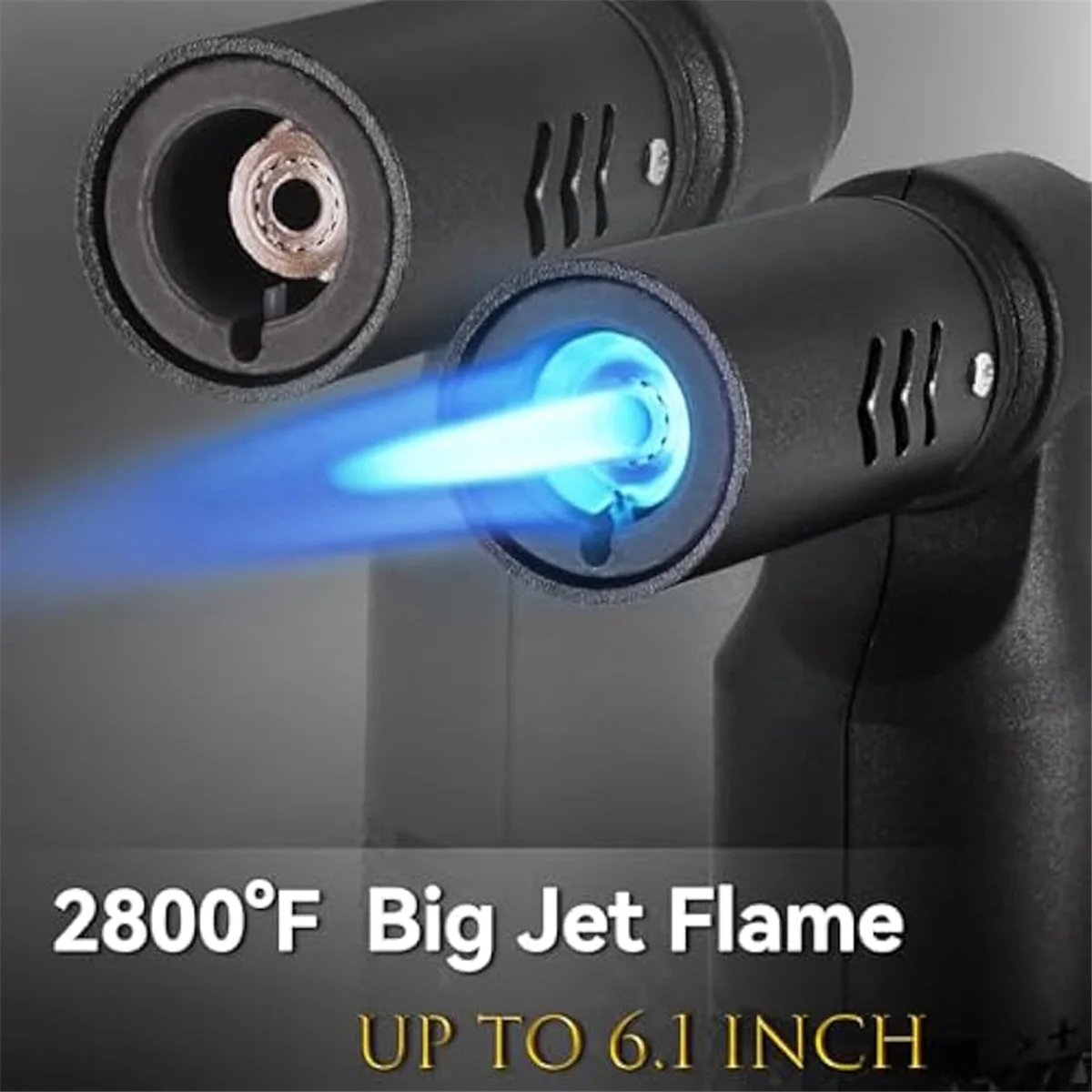 New A26P 2Pcs Torch Lighter Jet Flame Portable Torch Adjustable Blow Torch for Camping Grill Baking Soldering