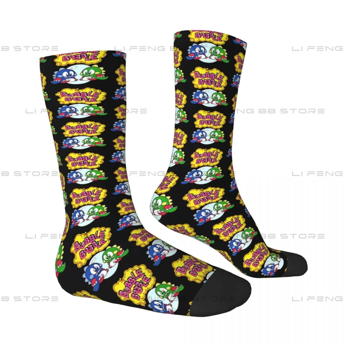 Bubble Bobble Unisex Winter Socks Hiking Happy Socks Street Style Crazy Sock