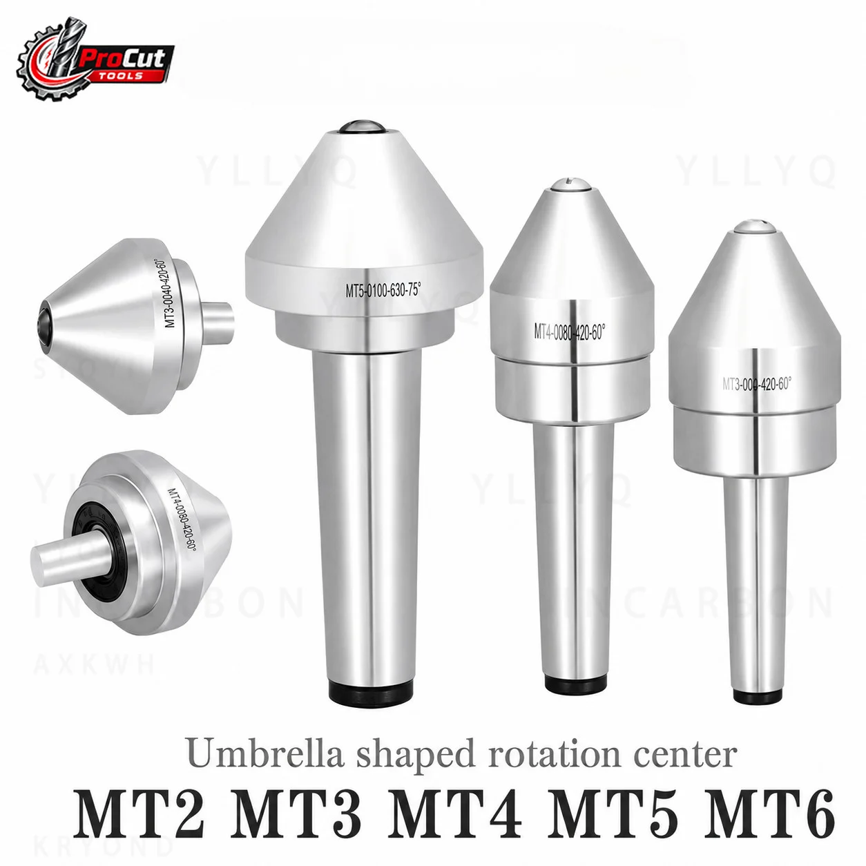 High Precision Morse Umbrella Rotating Center MT2/MT3/MT4/MT5/MT6, Live Center for CNC Lathe Tool Holder