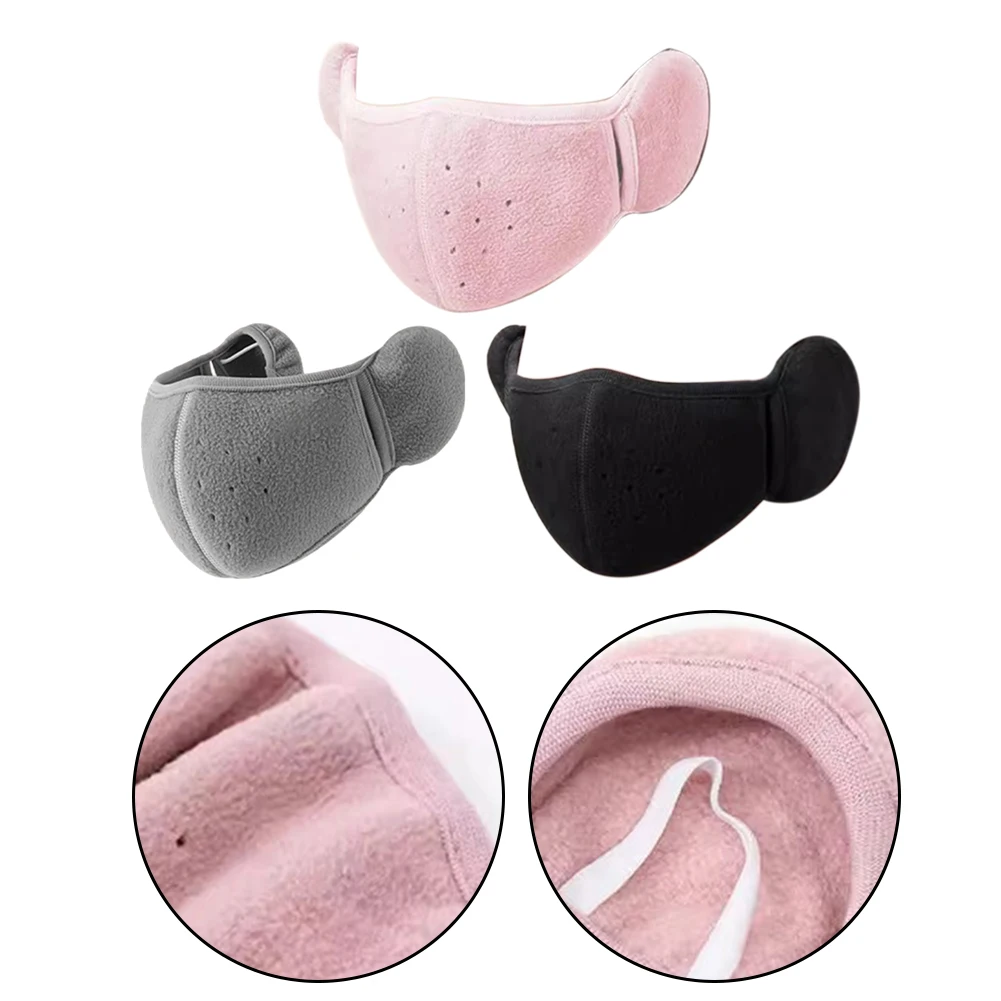 

Windproof Winter Face Mask & Earmuffs Set - 2-in-1 Thickened Fleece -3D Fit Warm Protection For Cycling & Outdoor Cold Days