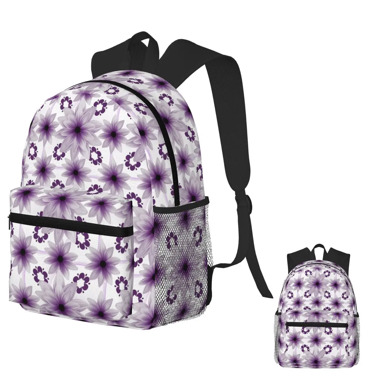 

Daisy Floral Art Print Student Backpack School Bag Hiking Travel Daypack for Boys Girls Fashion Bookbag Shoulder Bags