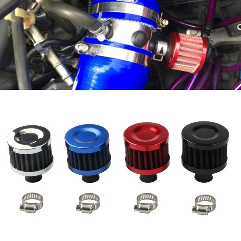 

[MC]Universal Interface Car Air Filters 12mm For Motorcycle Cold Air Intake High Flow Crankcase Vent Cover Mini Breather Filters