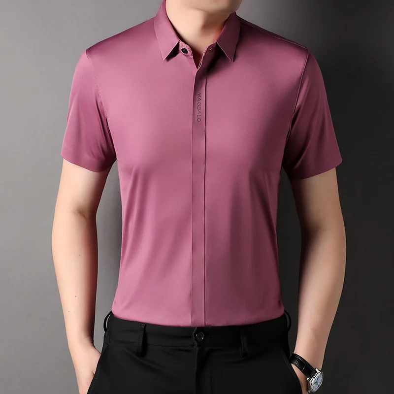 Hot selling seamless long and short sleeved undershirt versatile for professional wear solid color shirt dad's square neck shirt