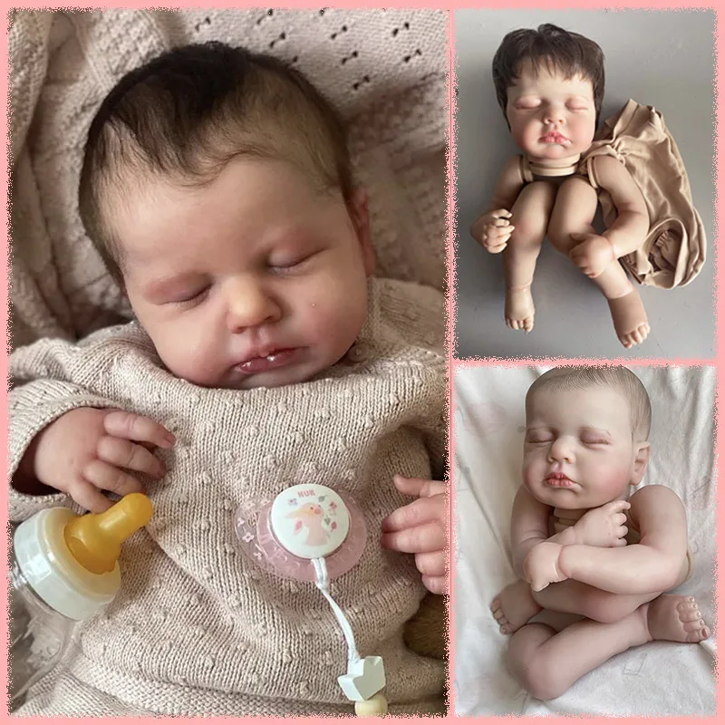 

Options Hand Paint Hair/Hand Root Hair Multiple Layers Painting Loulou 19inch Reborn Doll Kit Lifelike Doll Parts Visible Veins