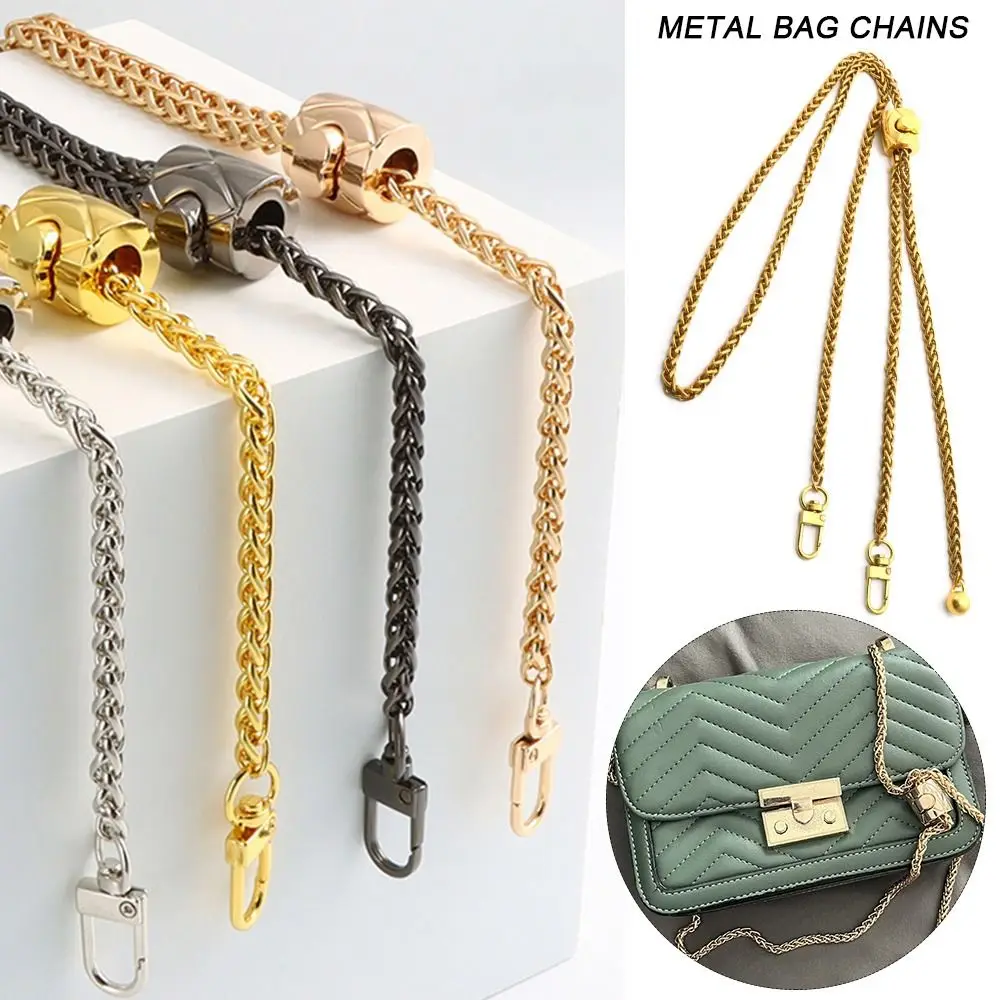 120cm DIY Metal Purse Chain Strap Handle Replacement for Handbag Shoulder Crossbody Bag Chain Strap with Length Adjustable Ball