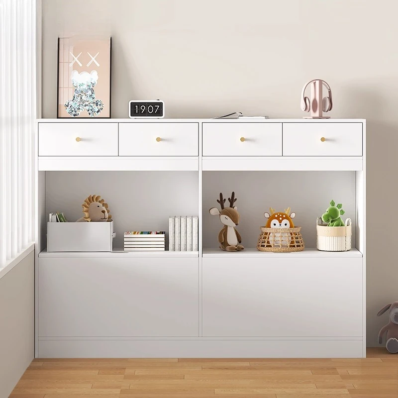 

Cream wind bedside table against the wall, narrow cabinet, bedside gap cabinet, long bedside cabinet, crevice locker storage 3F5