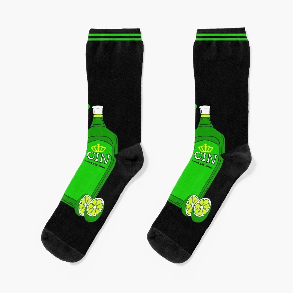 Gin and Tonic Gin o'Clock Cocktail Glass Socks custom sports kawaii professional running Socks Women's Men's