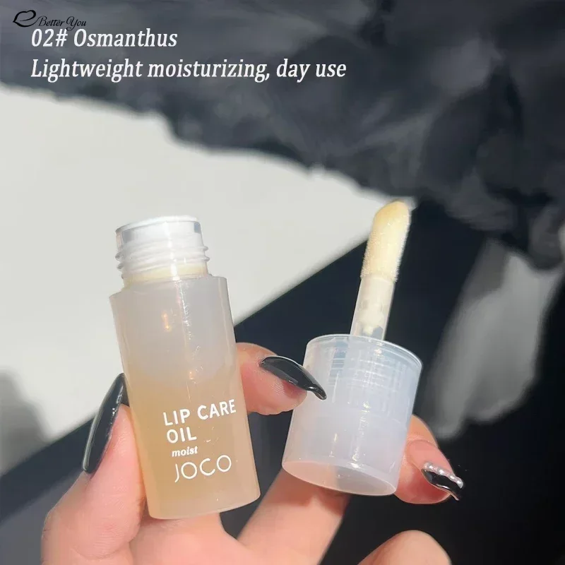 Lip Oil Glass Lip Gloss Fragrance Non-sticky Moisturizes Lip Tint Lip Plumper Lip Care Serum Primer Transparent Big Brush Head