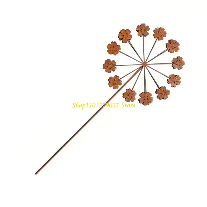 C4DF Rusty Metal Flower Flower Rust Garden Art Flower Piles Decorative