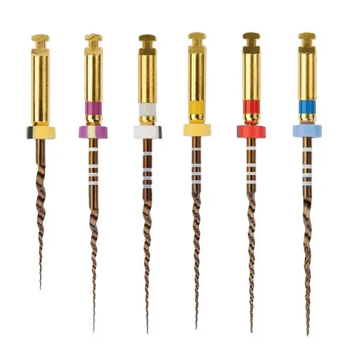 Instrumento Dental Pro limas cónicas doradas Super doradas Niti activación de calor limas de motor flexibles para Material de herramientas de dentista