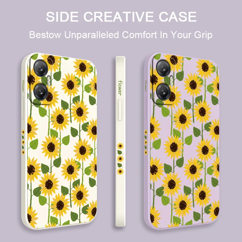 حافظة هاتف من السيليكون غير اللامع لهاتف انفينيكس هوت 50 برو بلس 30i 40i 20S 9 Play 12 12i 11 NFC نوت 30 50 غطاء مقاوم للصدمات على شكل زهرة