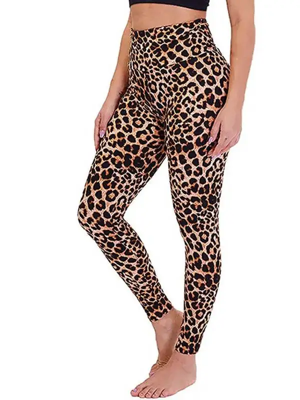 Spodnie damskie z wysokim stanem, dopasowane, wielokolorowe, z nadrukiem, w stylu ulicznym, codzienne, długie spodnie z włókna poliestrowego.