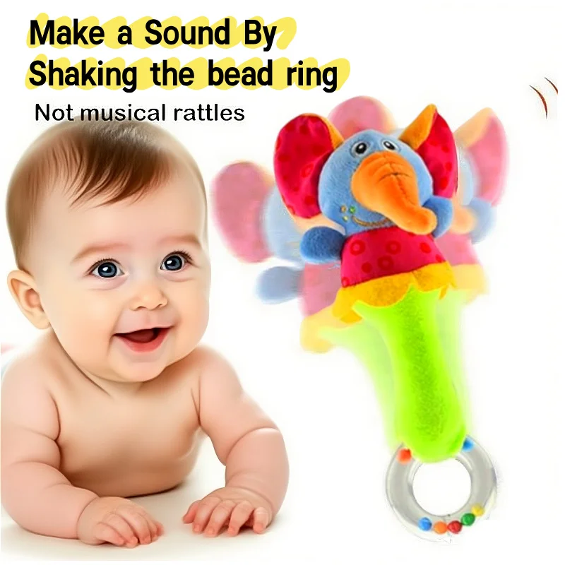 4-pak miękkich grzechotek dla niemowląt - zabawki do rozwoju sensorycznego dla niemowląt - urocze pluszowe dzwoneczki - idealny prezent dla dziecka