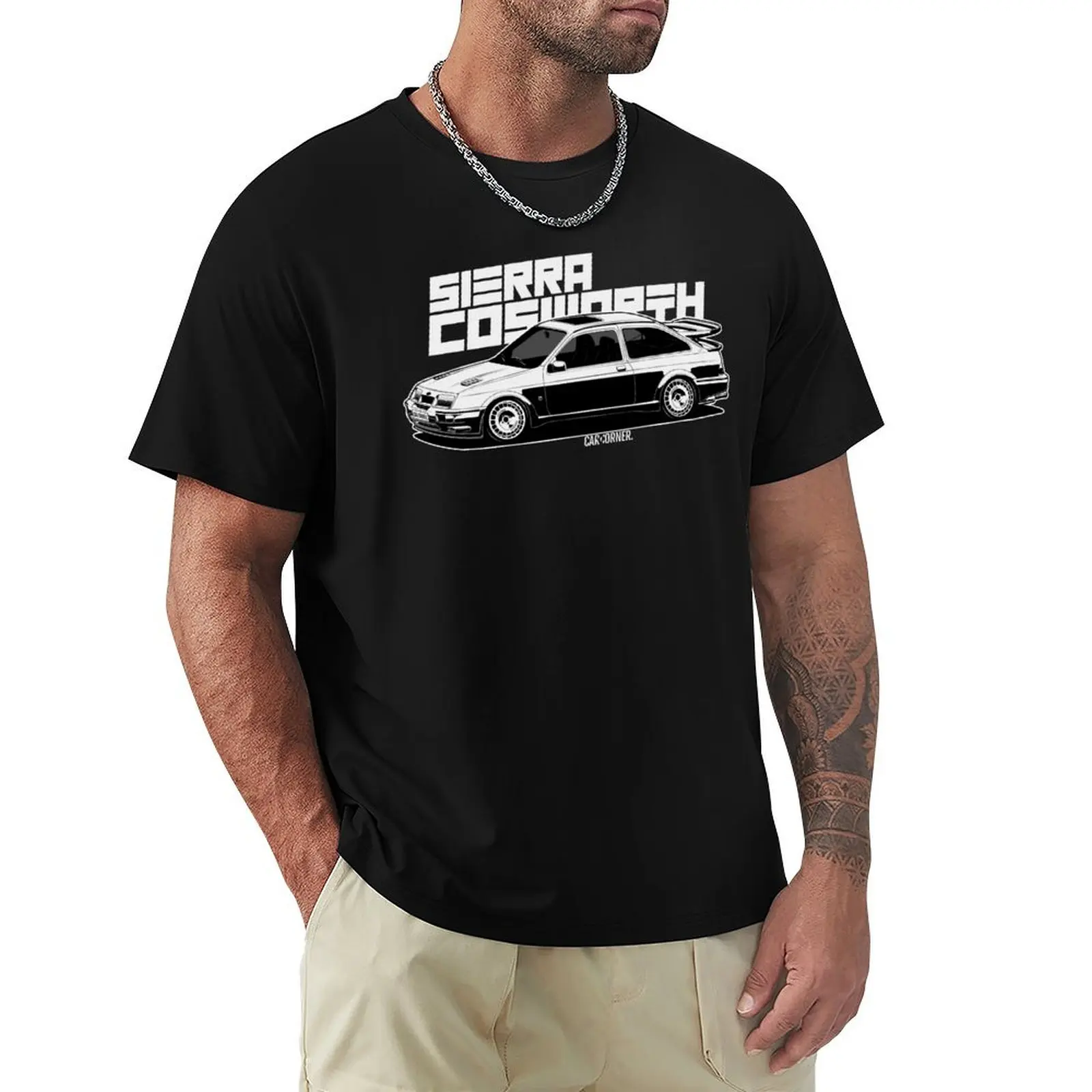 

Sierra Cosworth White - CarCorner T-Shirt essential t shirt plus size clothes shirts men