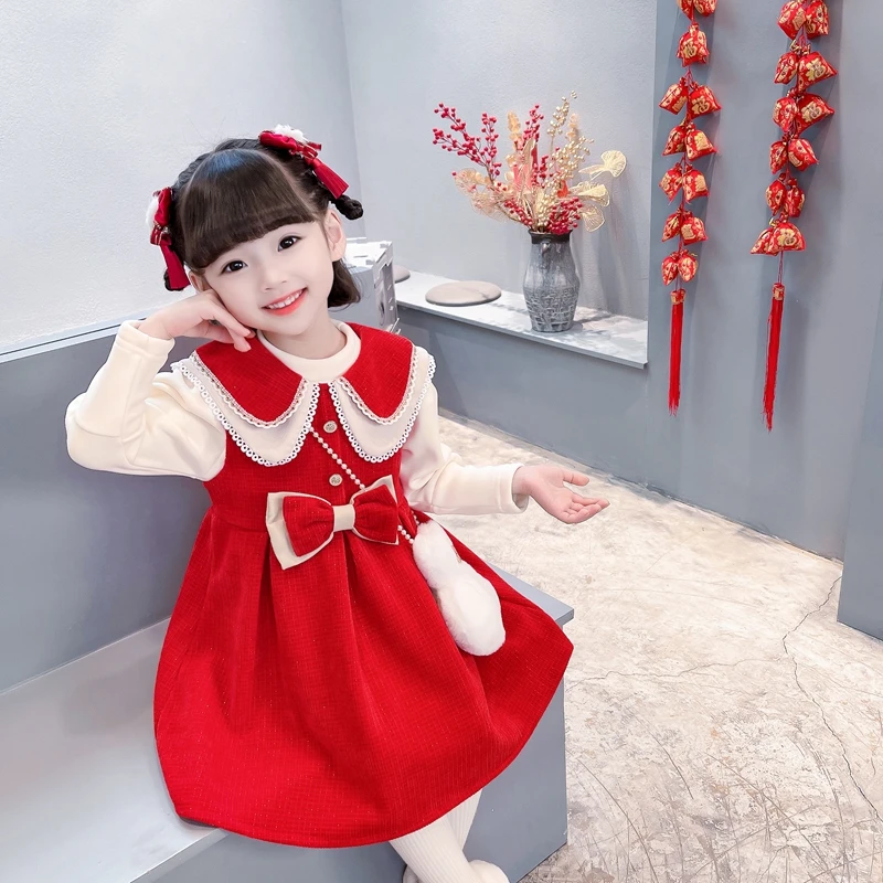 

Комплект Dr с двойным воротником для девочек и нагрудником Base irt, осенне-зимний новый корейский вариант, модный хлопковый шелковый топ