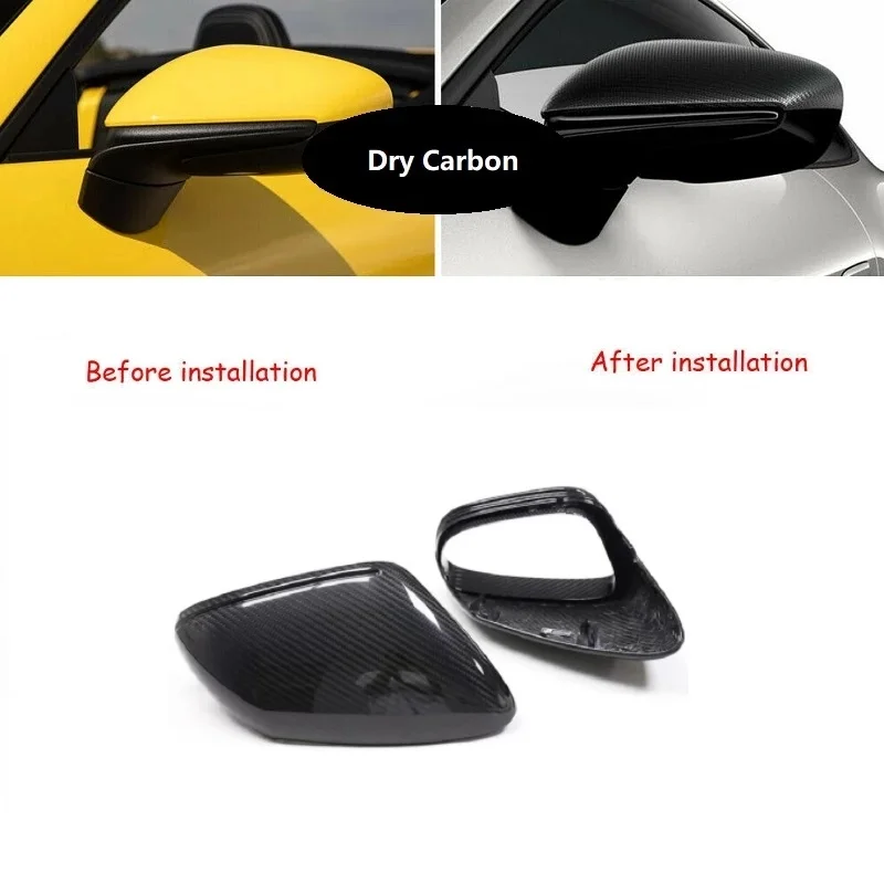 Real Carbon Fiber Interior Gear Shift Cover Door Handle Trim Mirror Cover Top Spoiler Body Kit Fit For Porsche 911 992 2019-2022
